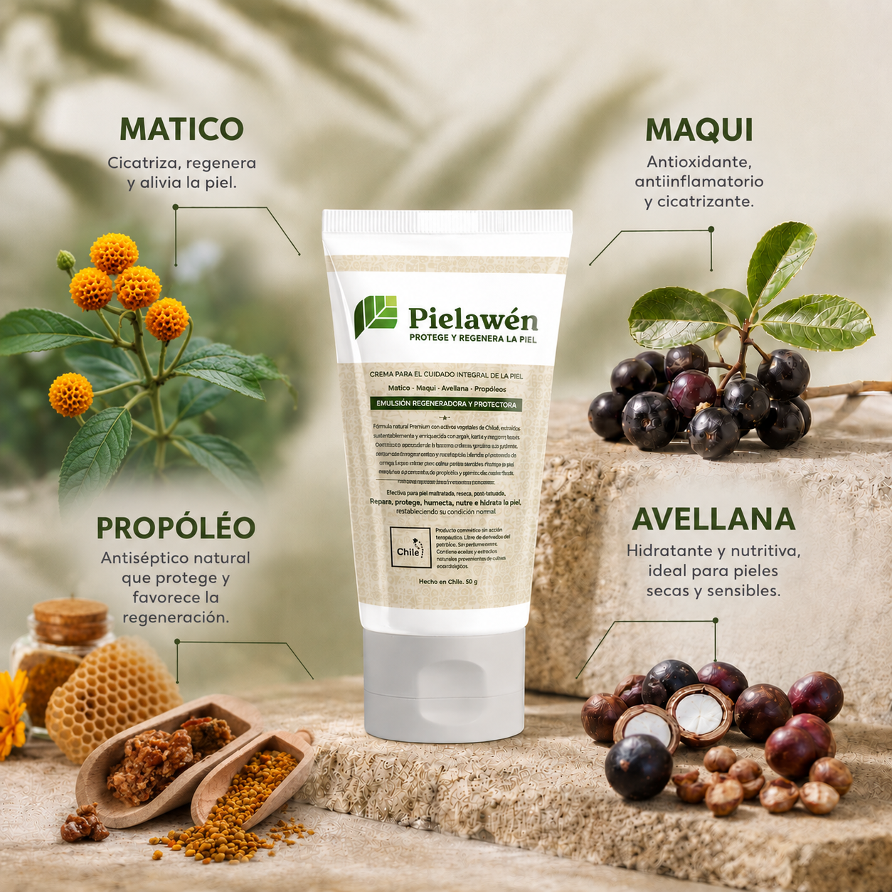 Crema Regeneradora y Protectora Pielawen