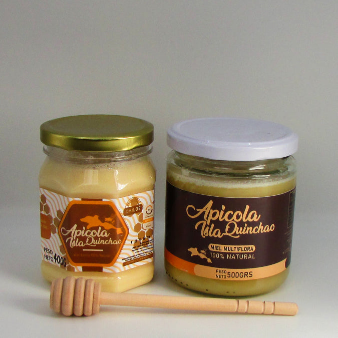 Pack miel Batida 400 grs + Miel de flora nativa 500 grs